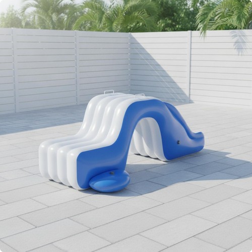 Inflatable pool with slide - pool,